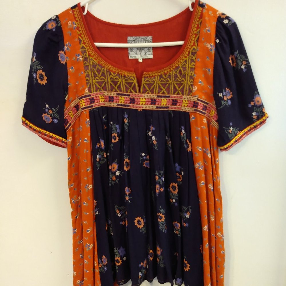 Anthropologie Embroidered Tunic
